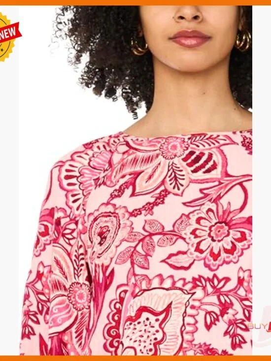 Raglan Puff 3/4 Sleeve Blouse, Regular Fit, Hand Wash Only - Picture 5 of 5